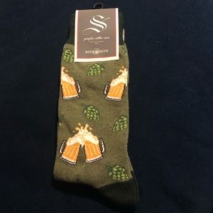 Beer Mug and Hops Graphic Socks
